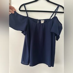 Navy blue off the shoulder top